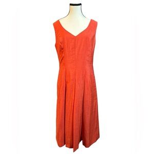Coldwater Creek Vibrant Orange Midi Dress